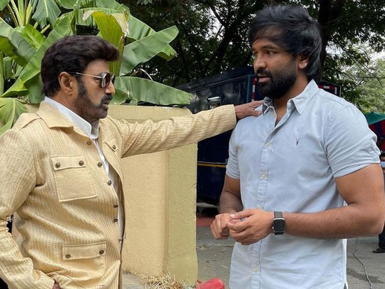 Actor Vishnu Manchu meets Balakrishna